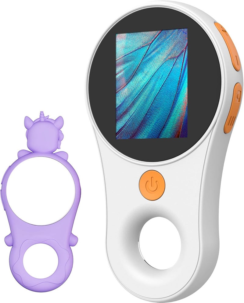 IWOBAC Digital Microscope Handheld 2.0 inch IPS Color Screen,Portable Digital Magnifying Glass 500x,Marco Microscopes,uilt-in 8LED Lights,USB Compatible with PC Windows, Mac OS (Creamy White) - Image 1
